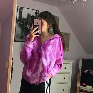 Pink tie dye sweater